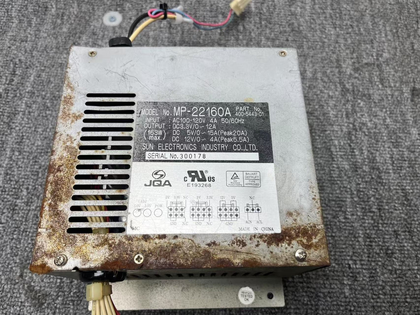 Used Sega Naomi MP-22160A Power Supply Arcade Part Tested Working