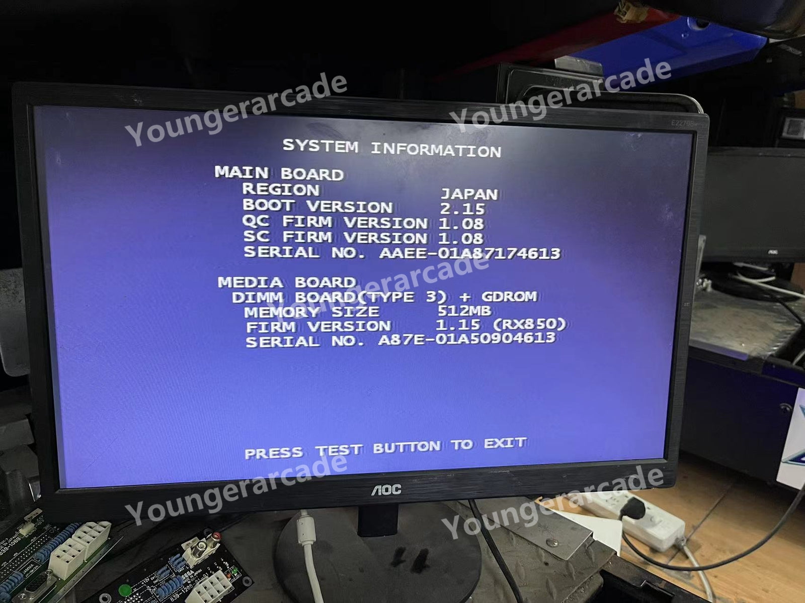 Used Sega Chihiro Type 3 837-14280-92 Board PCB Tested Working