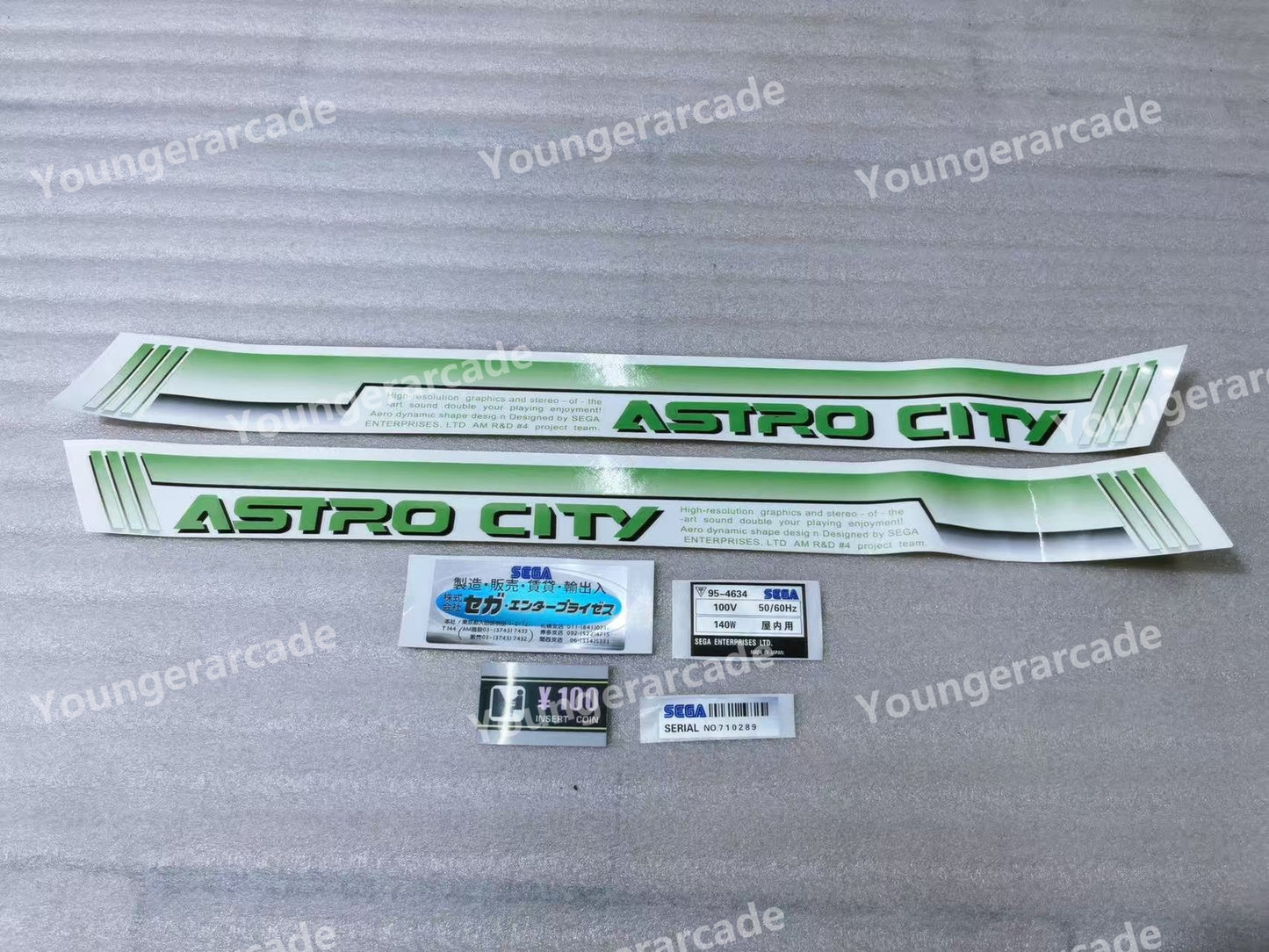 REPRO Sega Astro City Cabinet Stickers Side Artset Arcade Game Machine Part