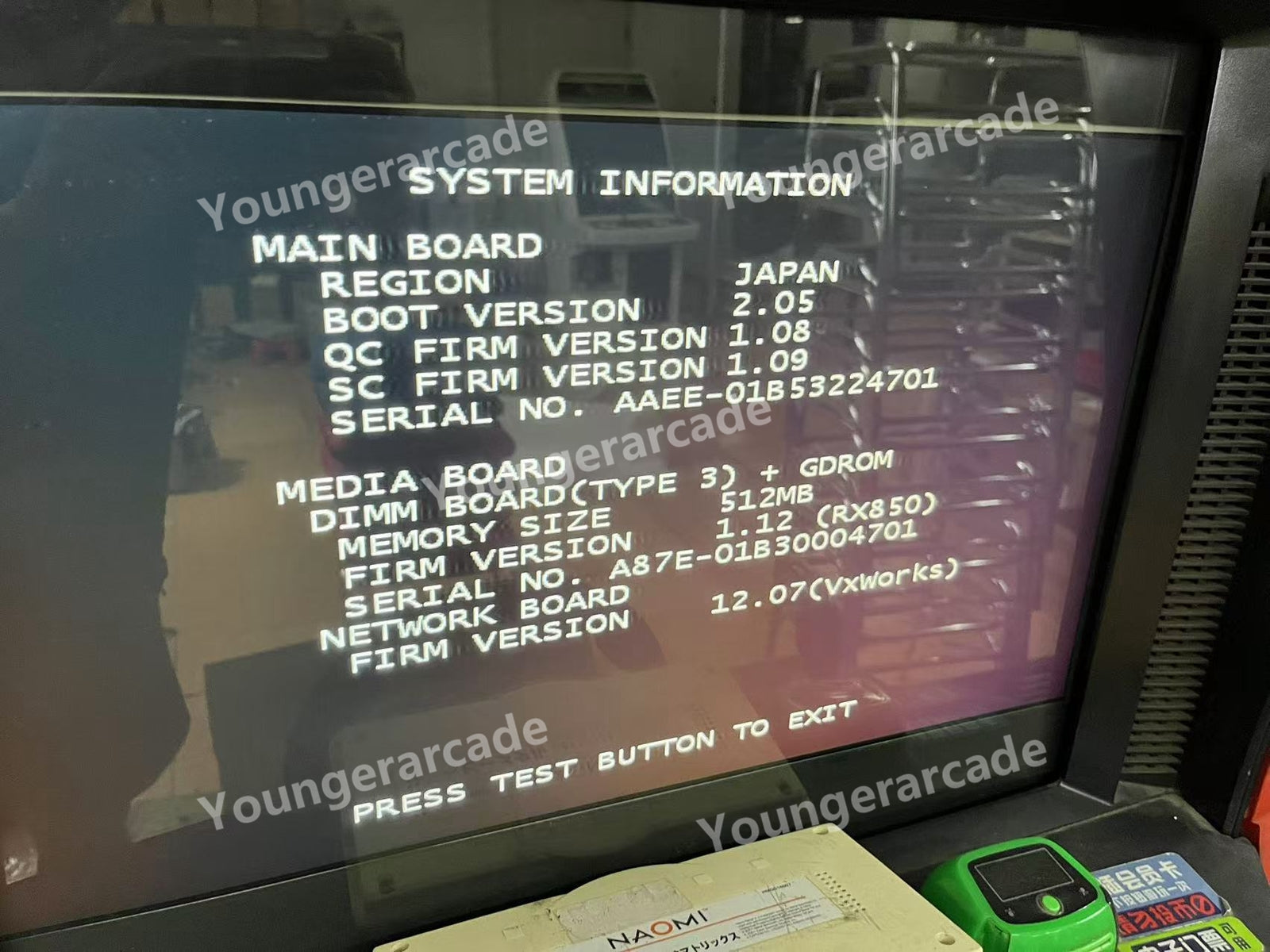 USED Sega Chihiro Type 3 with Wangan Midnight : Maximum Tune 2 Tested Working