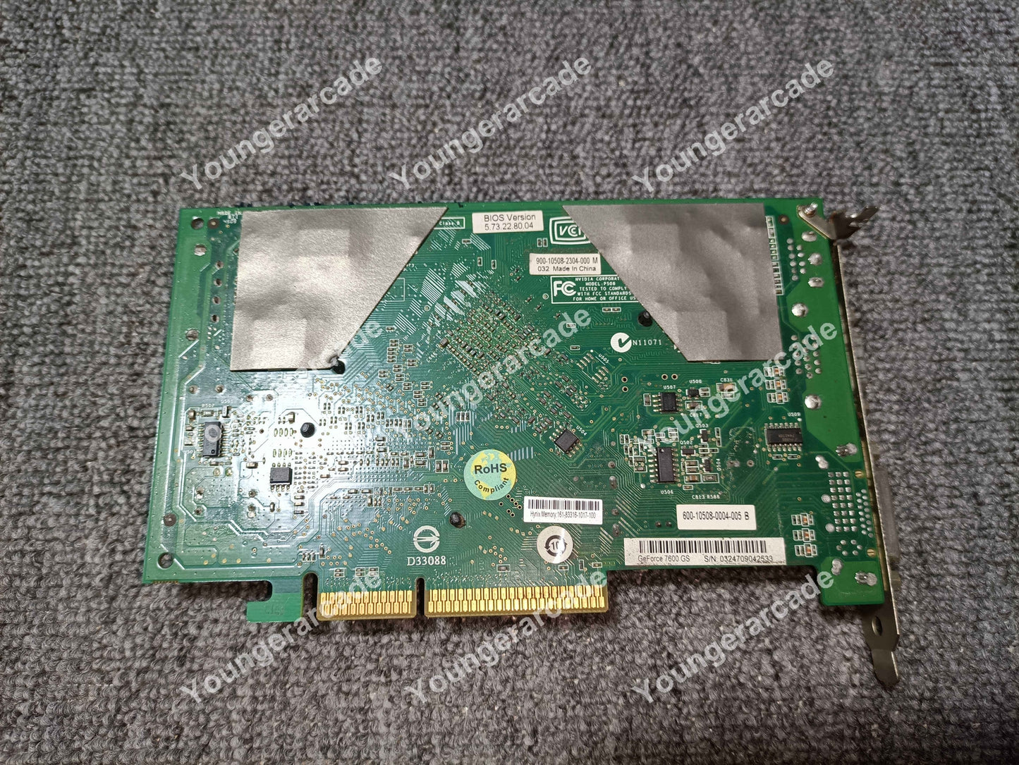 Used Sega Lindbergh Red Motherboard Video Card 7600GS Tested Working