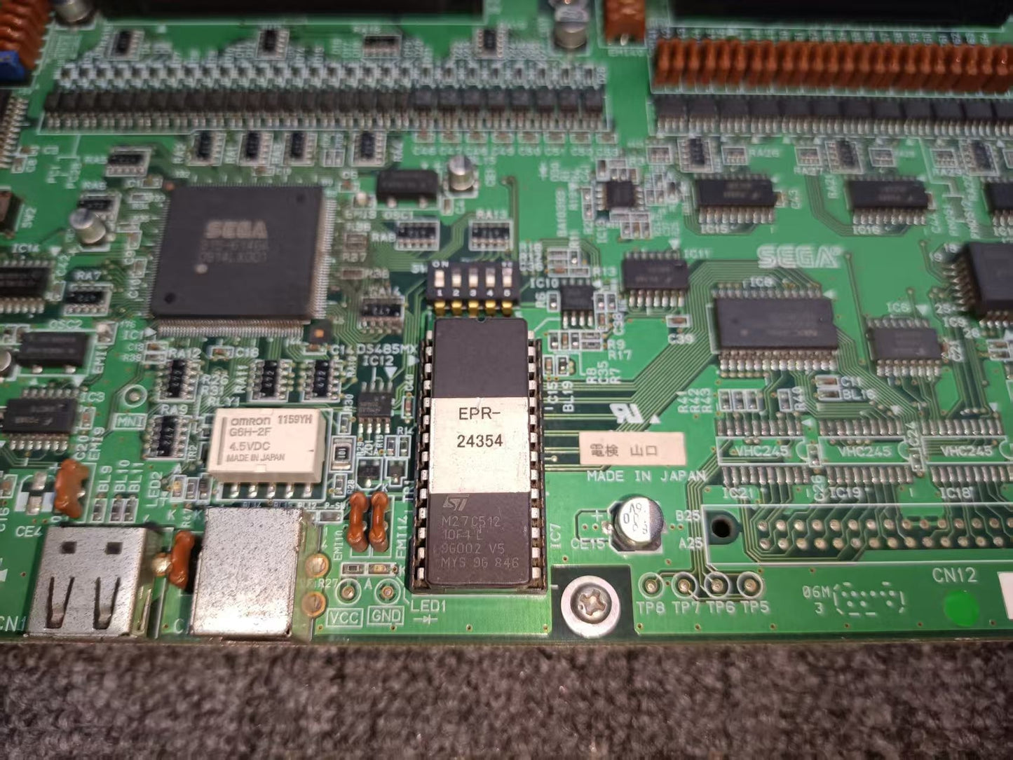 USED Sega Naomi Chihiro JVS I/O PCB Board 837-14645-04 Tested Working