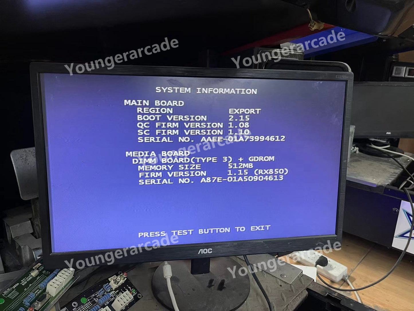 Used Sega Chihiro Type 3 837-14280-93 Board PCB Tested Working