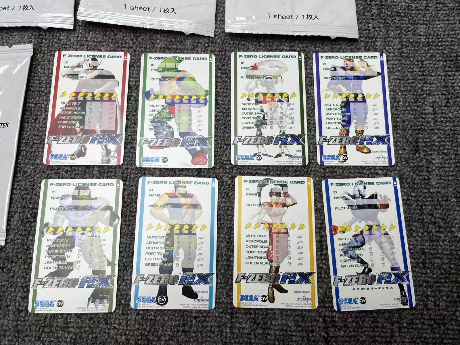 Used sega F-Zero AX arcade game card