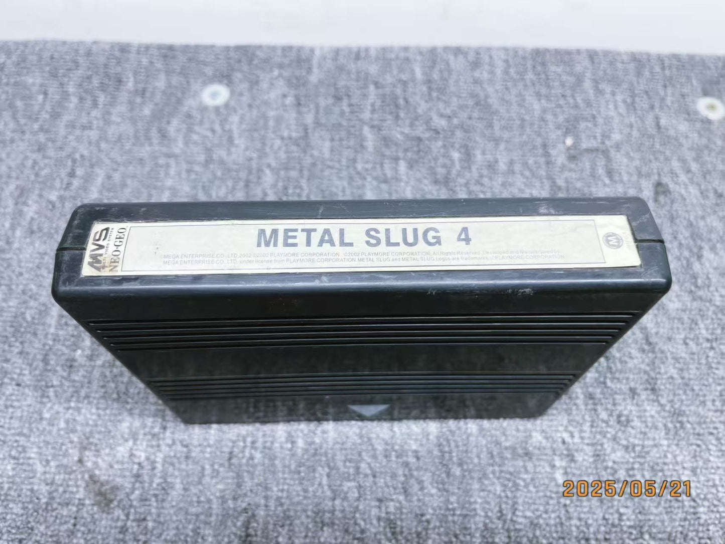USED SNK NeoGeo MVS Metal Slug 4 Cartridge Tested Working