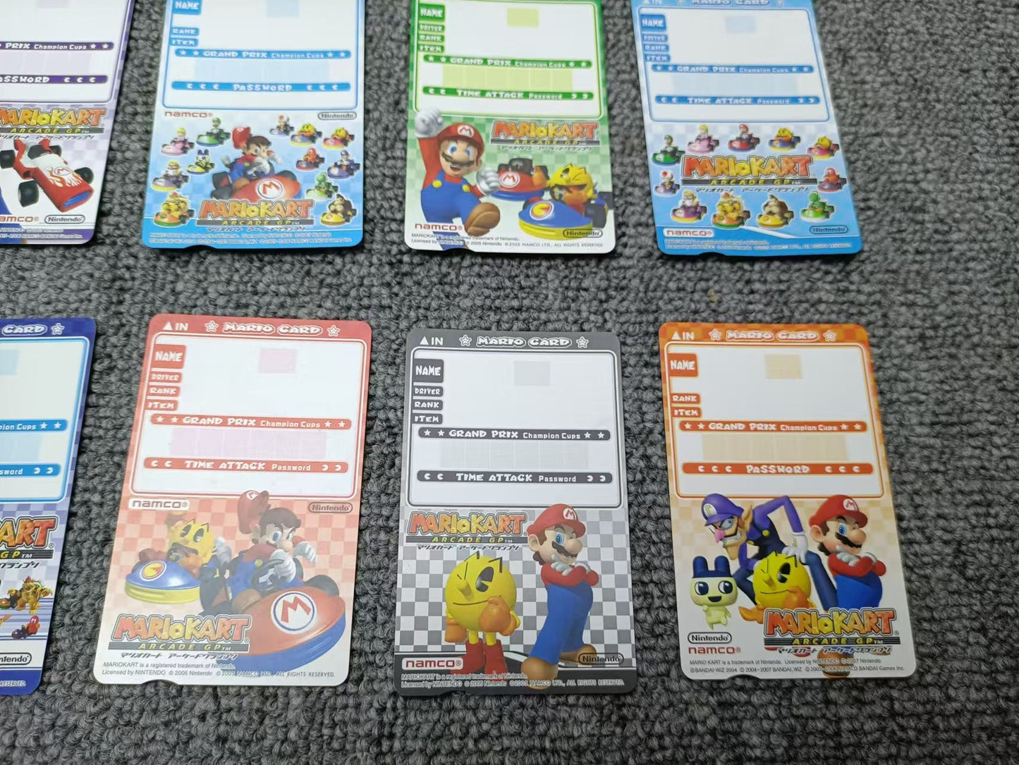Used Namco Mario Kart Arcade Game Card