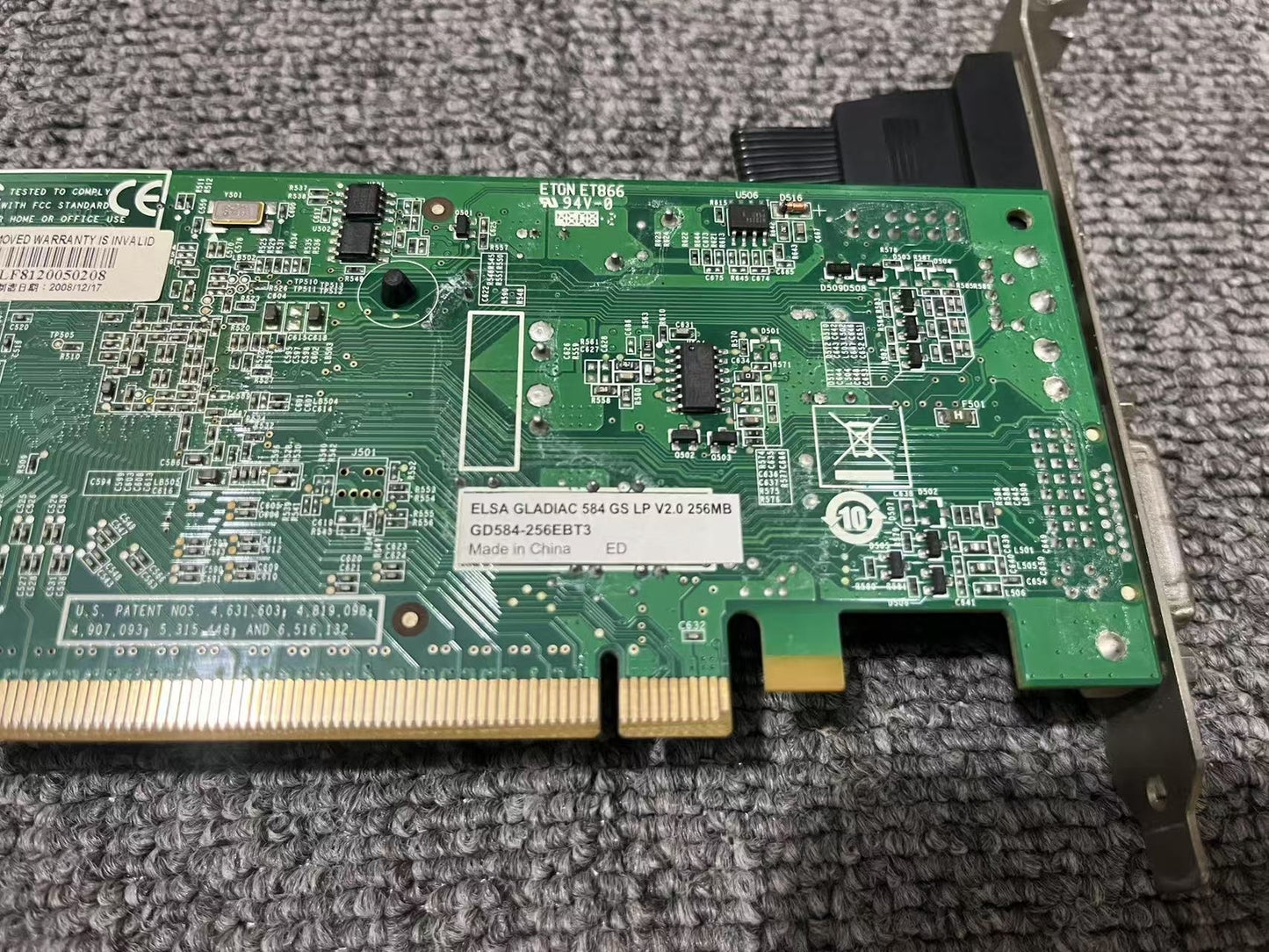 Used Taito Type X2 Else 584GS Video Card Tested Working