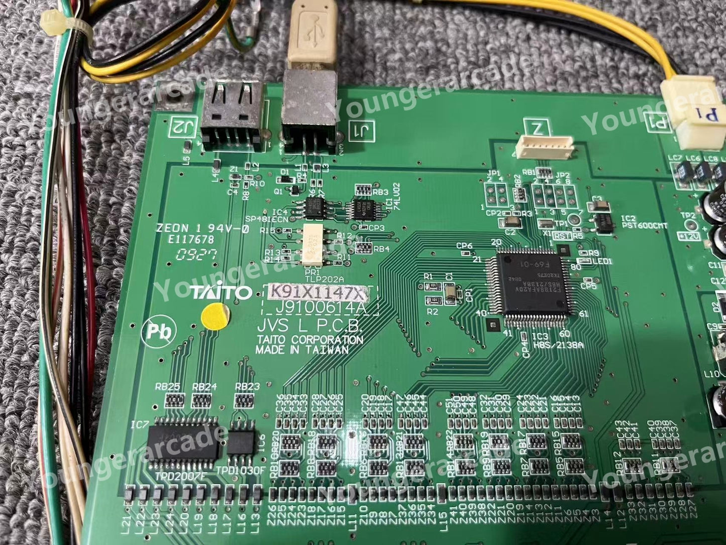 Used Taito Vewlix K91X1147A J9100614A JVS PCB Ver2.00 TypeX3 Tested Working