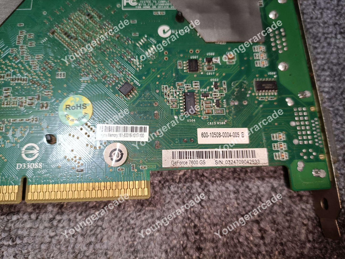 Used Sega Lindbergh Red Motherboard Video Card 7600GS Tested Working