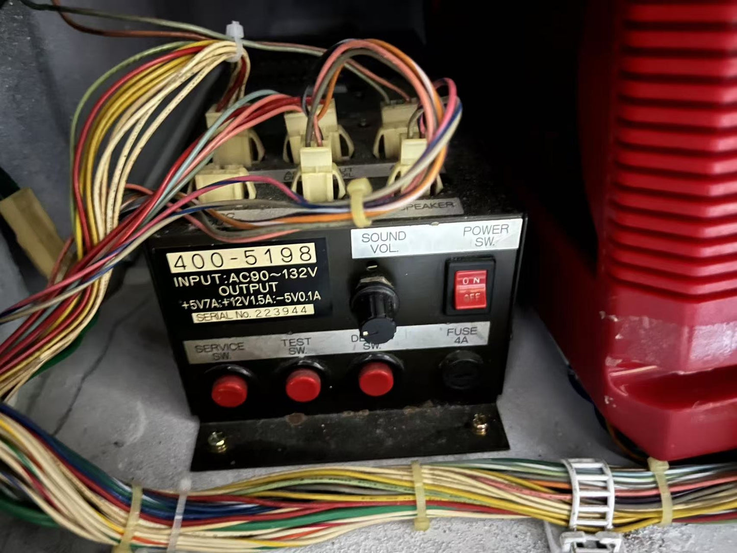 REPRO Sega Astro City Wiring Harness for Power Supply 400-5198