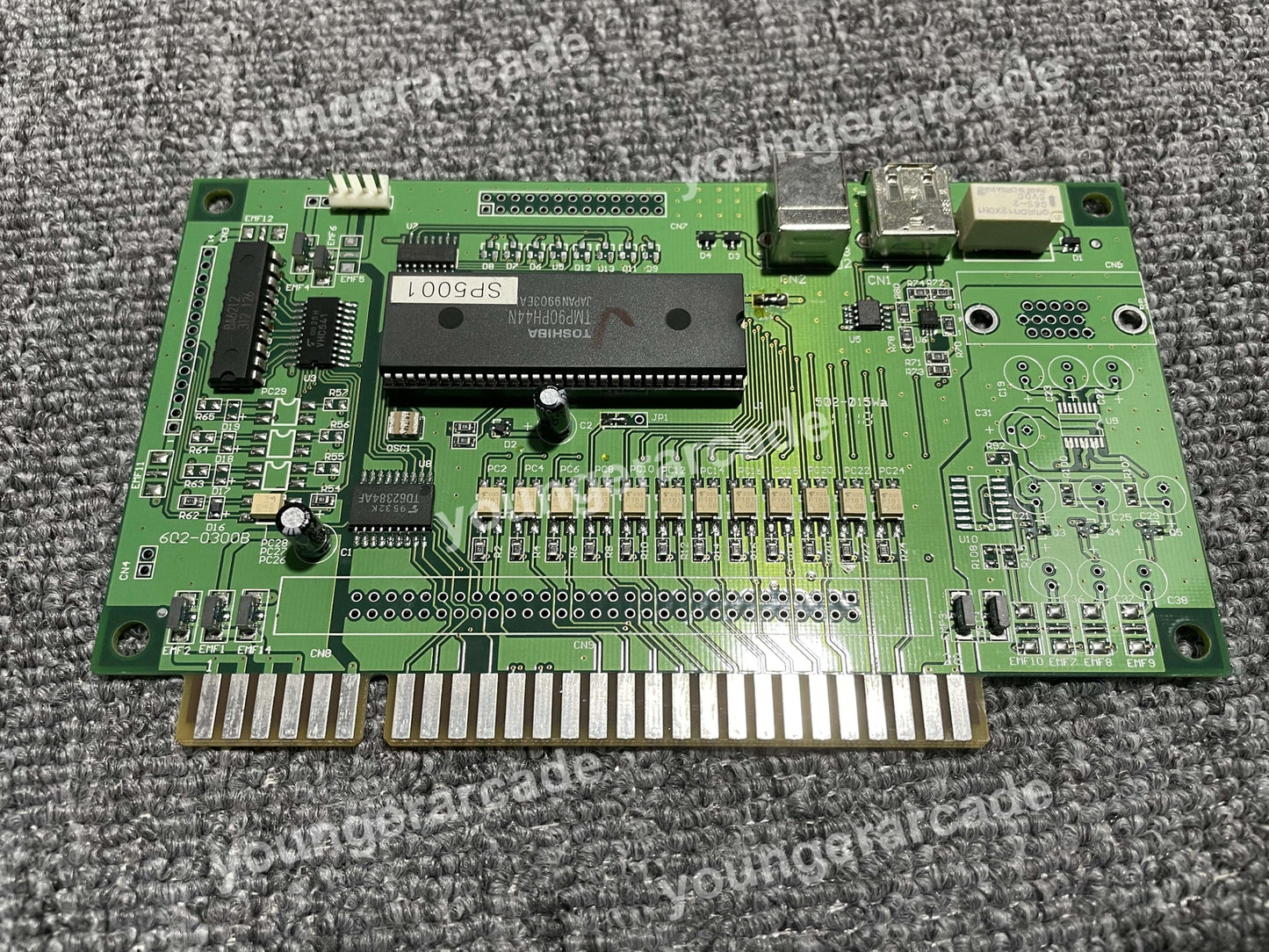 One Player Jamma PCB IO 6 Buttons Board for Street Fighter Serial Tested Working