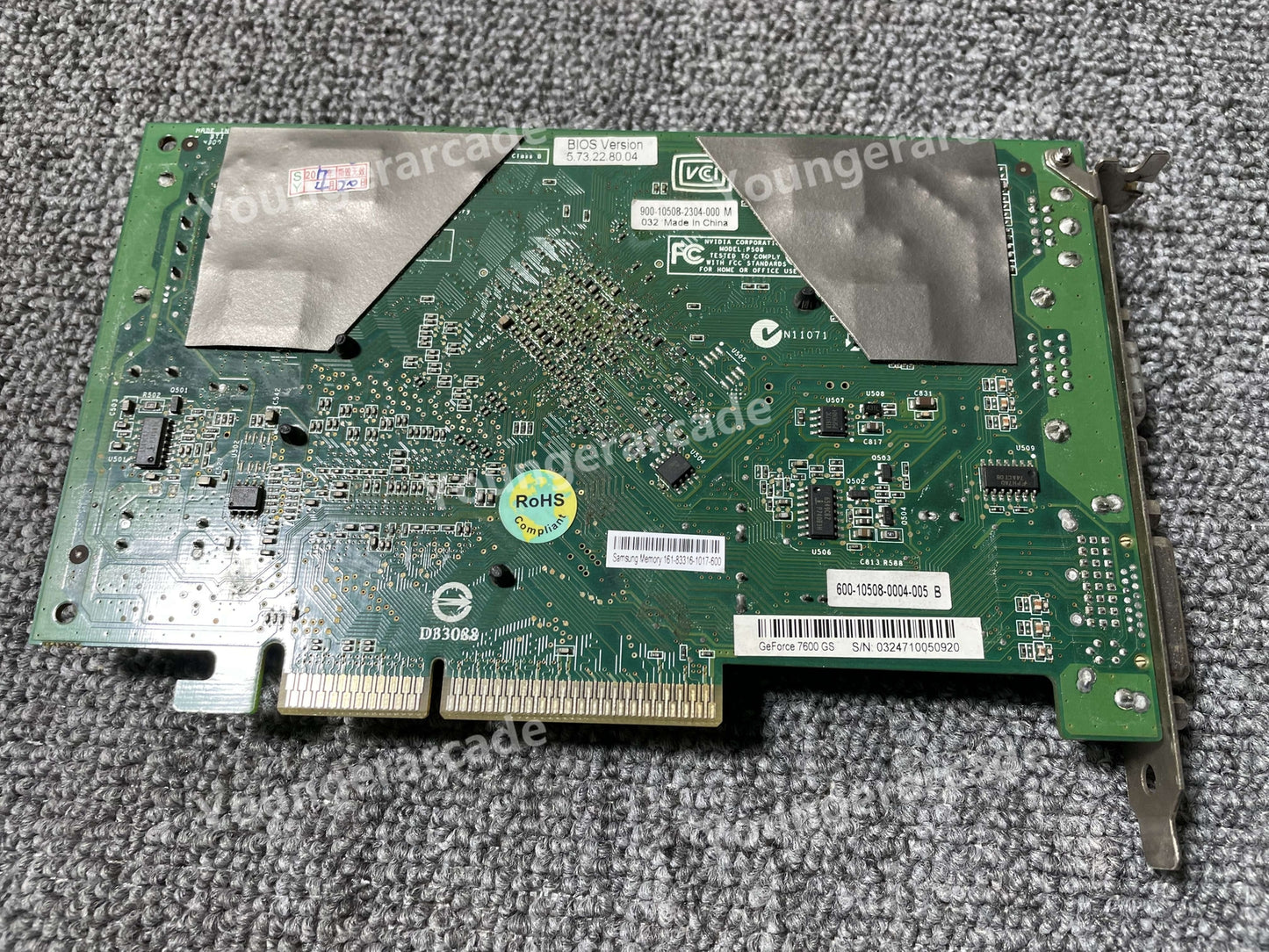 Used Namco N2 Wangan Video Card 7600GS Tested Working