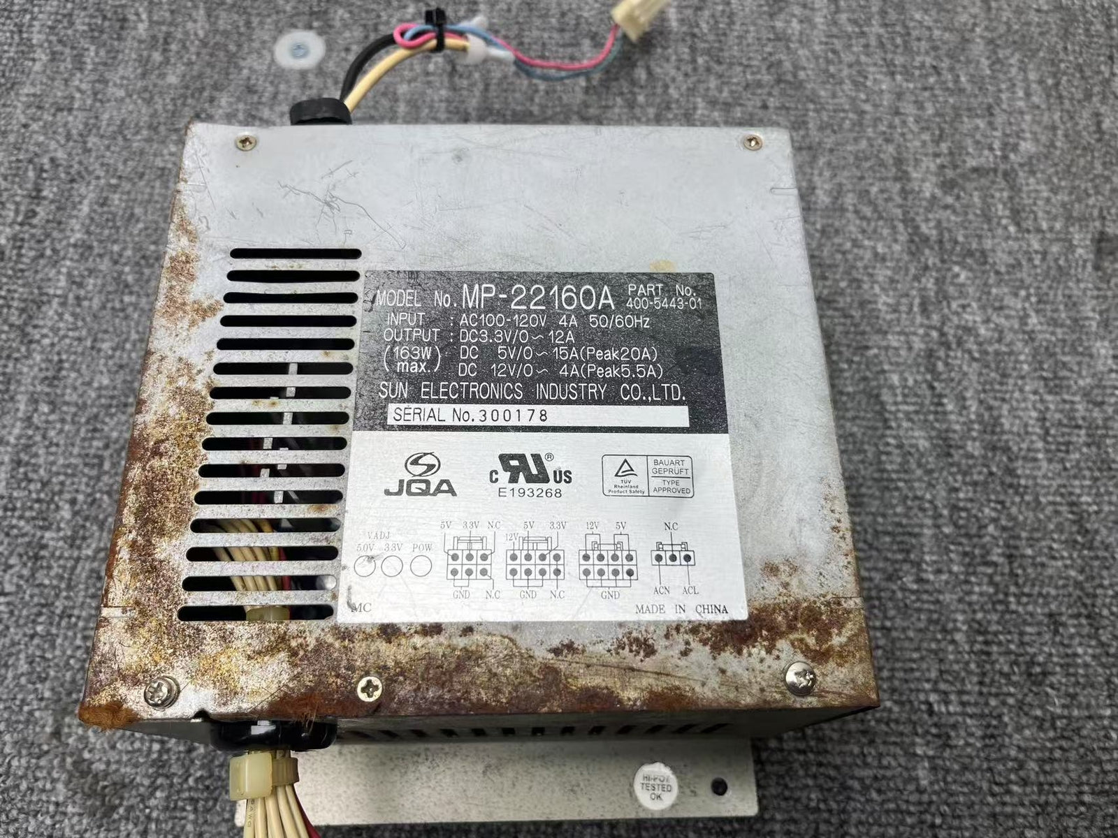 Used Sega Naomi MP-22160A Power Supply Arcade Part Tested Working