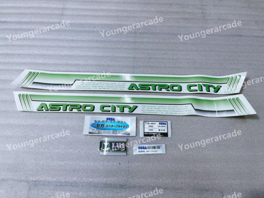 REPRO Sega Astro City Cabinet Stickers Side Artset Arcade Game Machine Part