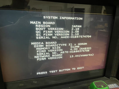 USED Sega Chihiro Type 3 Motherboard Arcade Game Tested Working