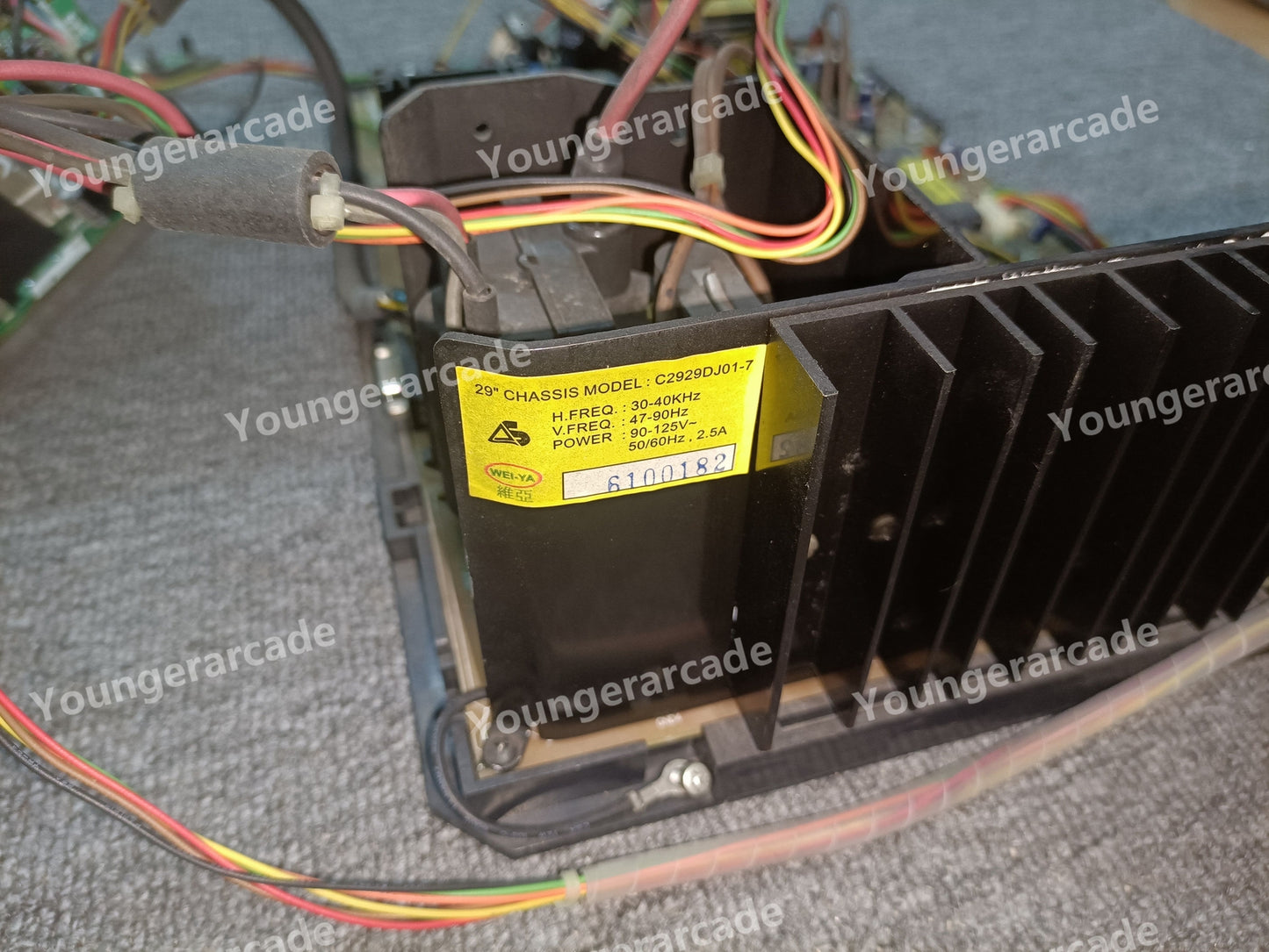 Wei Ya CRT Chassis C2929DJ01-7 Arcade Game Cabinet Machine Part Tested Working