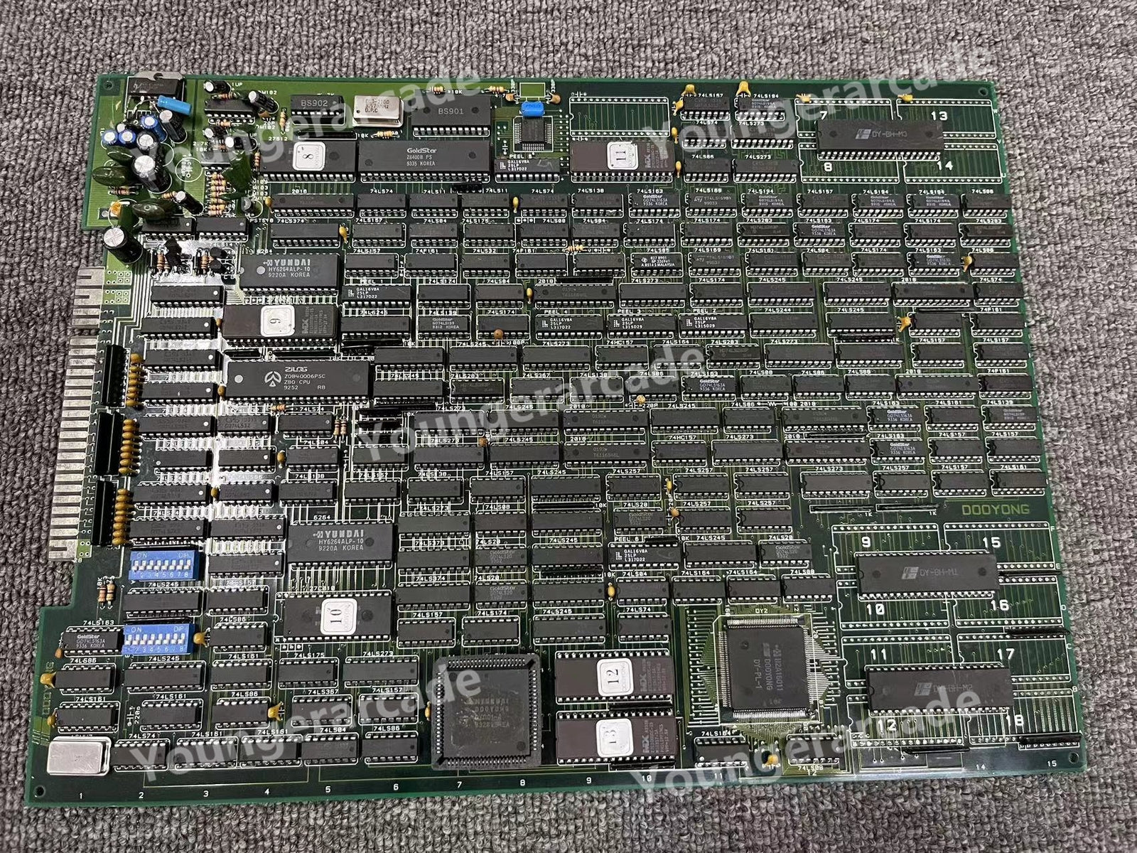 Used Dooyong Blue Hawk Arcade Game PCB Board Tested Working